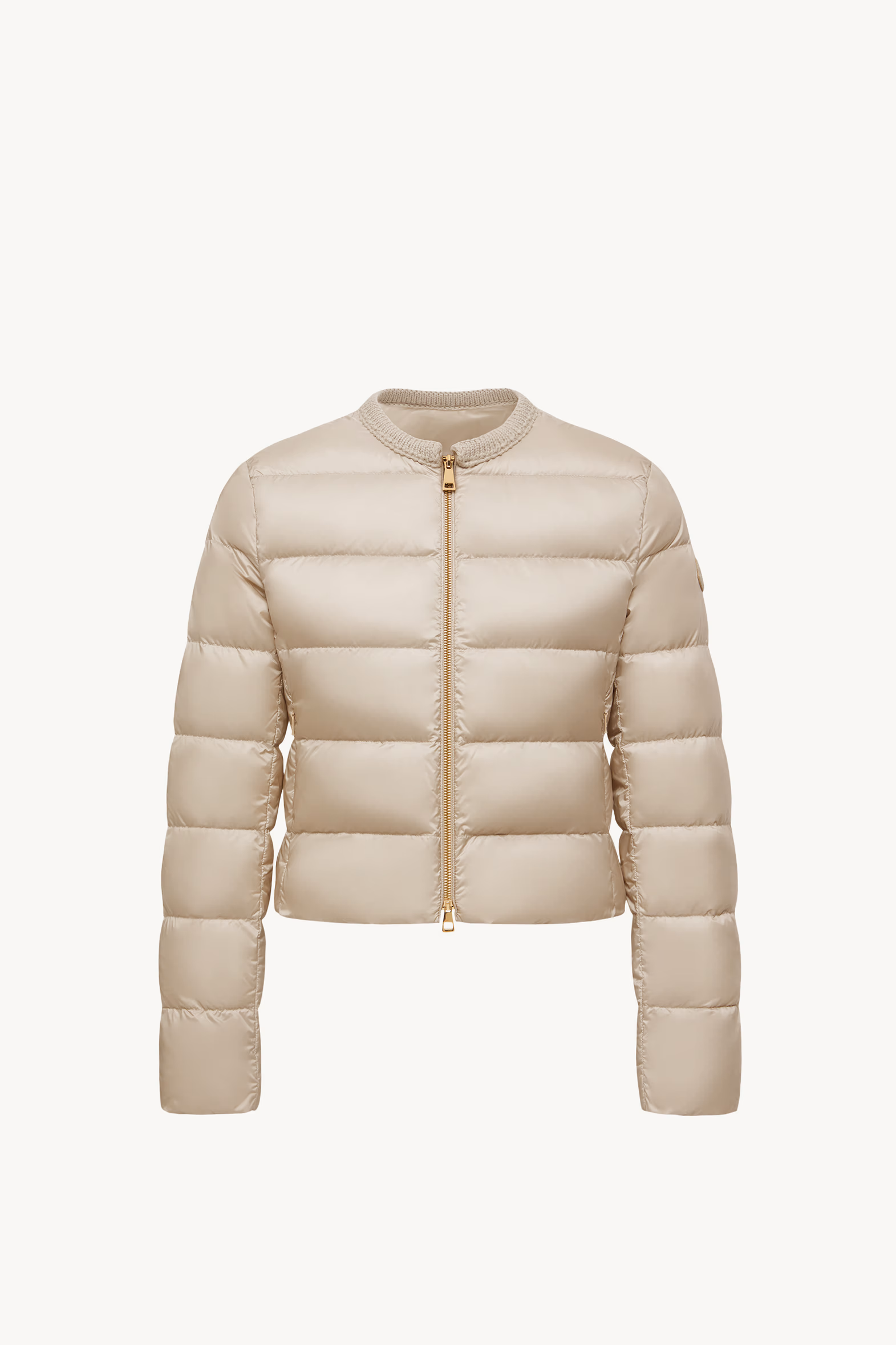 Mauvezin Wool-Trimmed Short Down Jacket Women Beige Moncler 2
